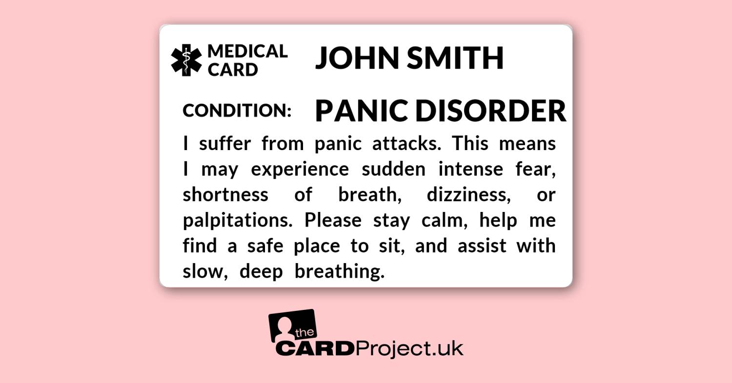 Panic Disorder Mono Medical Card (FRONT)